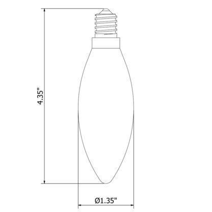 3 Watt Dimmable Filament LED Candle bulb