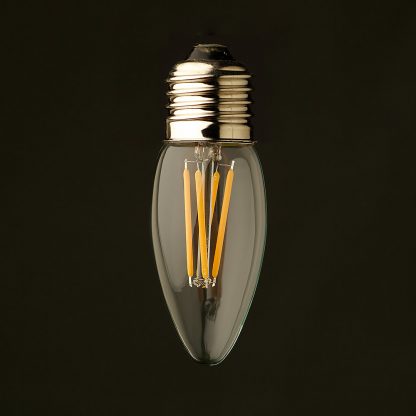 3 Watt Dimmable Filament LED Candle bulb off