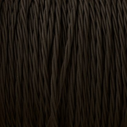 Cloth covered braided 3 core lighting Flex 120V black