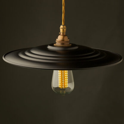 RAF Barracks Shade Brass E26 Pendant antique brass socket ST64