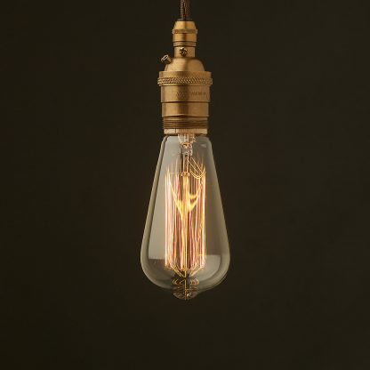 Edison Style Light Bulb E26 Antique Brass Pendant Vintage teardrop