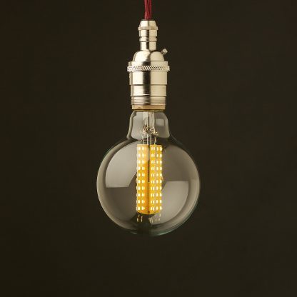 Edison Style Light Bulb E26 Nickel Pendant 3W G95 Wafer style