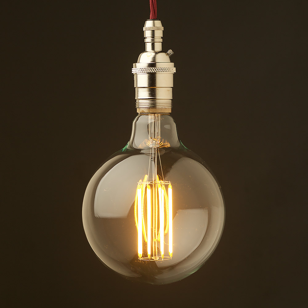 giant hanging light bulb