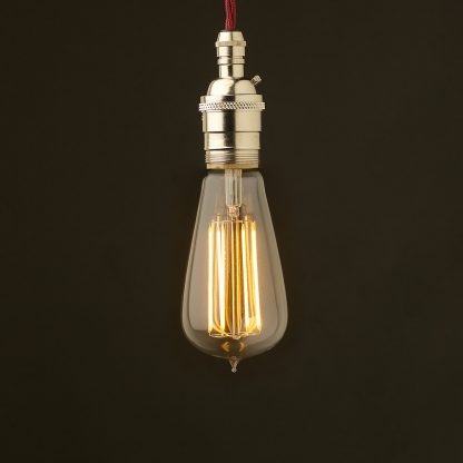 Edison Style Light Bulb E26 Nickel Pendant 6W LED