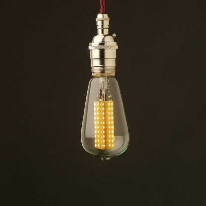 Edison Style Light Bulb E26 Nickel Pendant 3W wafer style