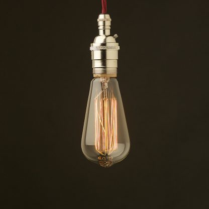 Edison Style Light Bulb E26 Nickel Pendant Vintage teardrop