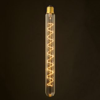 Vintage Edison Long Tube Spiral Filament Bulb