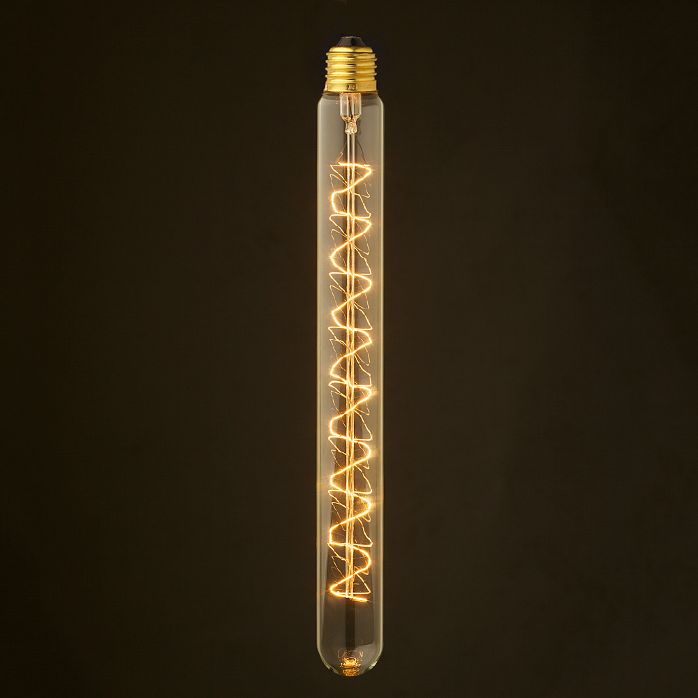 Reproduction Antique Edison Filament Light Bulb Tubular Style With Loop Filament