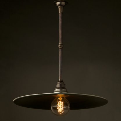 Antiqued Steel Non Fitter Type Flat, Flat Ceiling Light Shades