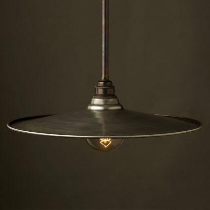 Antiqued Steel Non Fitter Type Flat Light Shade