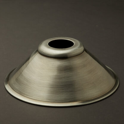 Antiqued steel light shade 7 1/2 inch