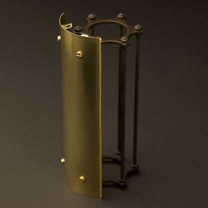 Medium Bulb Brass Cage bronze with brass reflector