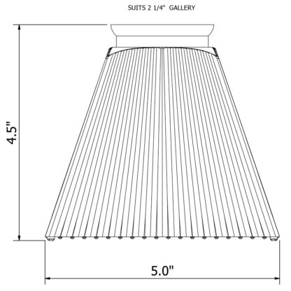 Box Shaped Holophane Glass Light Shade dimensions