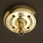 Cast polished brass ceiling canopy to match socket color +USD $81.40