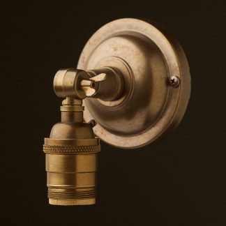 Antiqued brass Wingnut Wall sconce E26 socket UNO thread