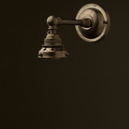 Bronze Straight arm wall sconce with fitter