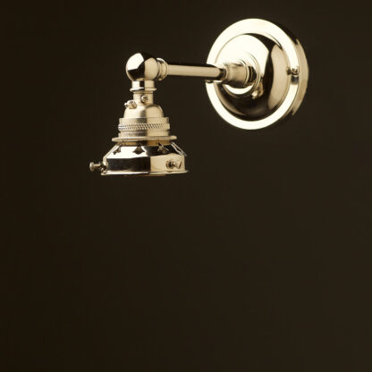 Nickel Straight arm wall sconce shade with fitter