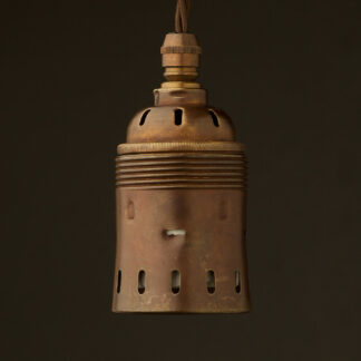 GES Antiqued Brass pendant socket