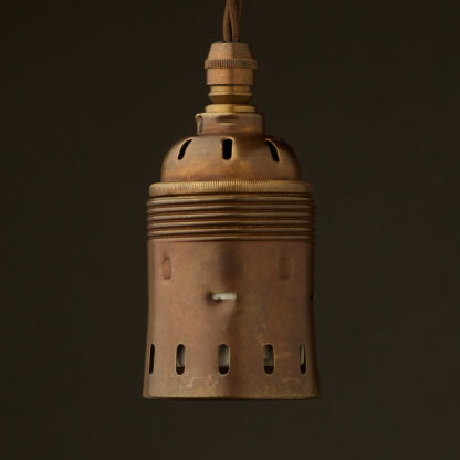 GES Antiqued Brass pendant socket