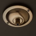 Plated brass 4 inch J-Box canopy to match hardware +USD $41.25