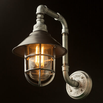 Outdoor Plumbing pipe wall shade lamp underside