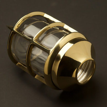 Solid brass water proof light globe cage and glass cover