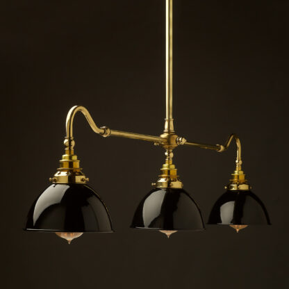 New Brass single drop Billiard Table Light black dome
