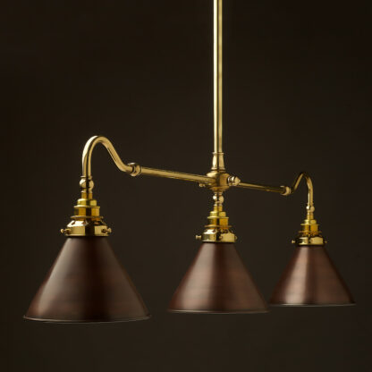 New Brass single drop Billiard Table Light bronze cone