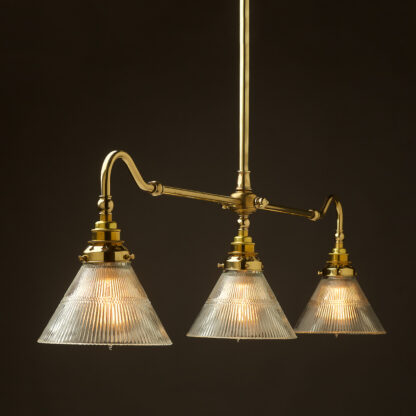New Brass single drop Billiard Table Light holophane cone