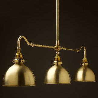 New Brass single drop Billiard Table Light brushed brass dome