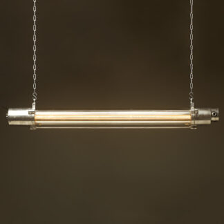 Vintage glass explosion proof cast aluminum light