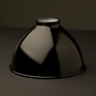 Black dome enamelled shade