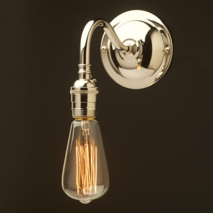 Nickel plated Coventry bend wall sconce