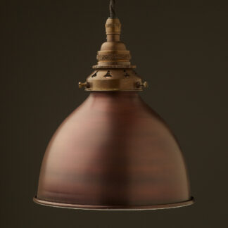 Bronze dome shade Brass E26 Pendant Antique brass