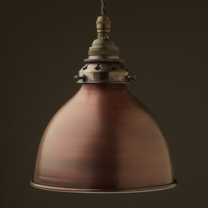 Bronze dome shade Brass E26 Pendant Bronze