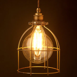 Large Antiqued Light bulb cage fitting
