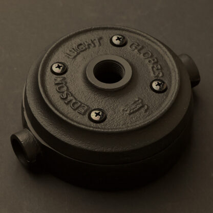 2 Way 20mm Conduit plumbing pipe mount Junction Box Aluminium black
