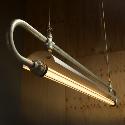 59 inch X one inch pipe loop LED tube light shade detail