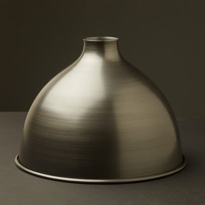 Antiqued steel dome light shade 10.5 inch