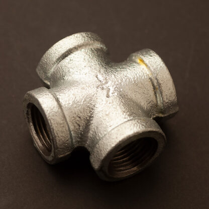 Half inch plumbing pipe cross galvanized