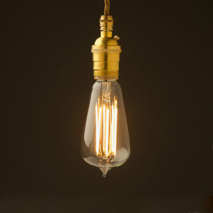 Edison Style Light Bulb E26 New Brass Pendant Teardrop 6W LED