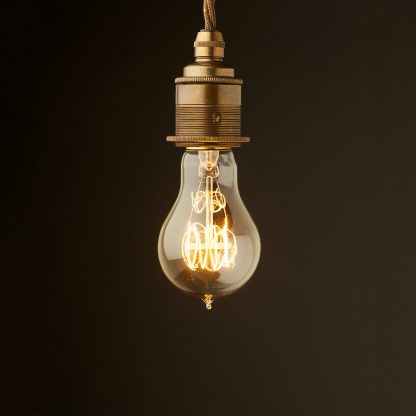 Edison style light bulb E27 antique brass fitting GLS Vintage globe
