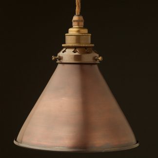 Bronze cone light shade pendant