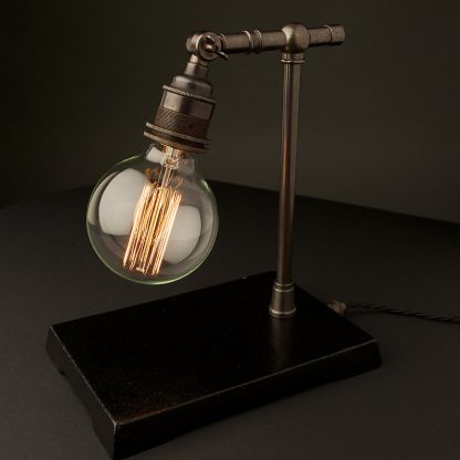 Vintage Industrial Bronze Small Table Lamp