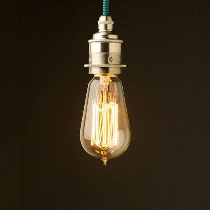 Edison style light bulb E27 nickel fitting Vintage ST57 globe