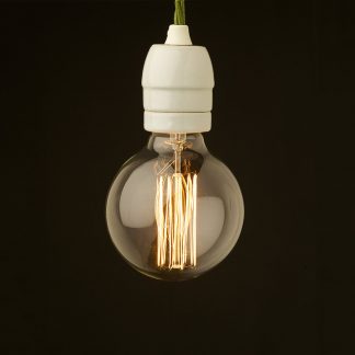 Edison style light bulb E27 White Porcelain fitting