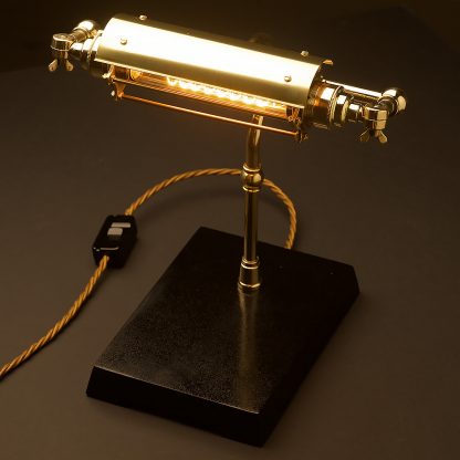 New Brass Steampunk Banker Table Lamp