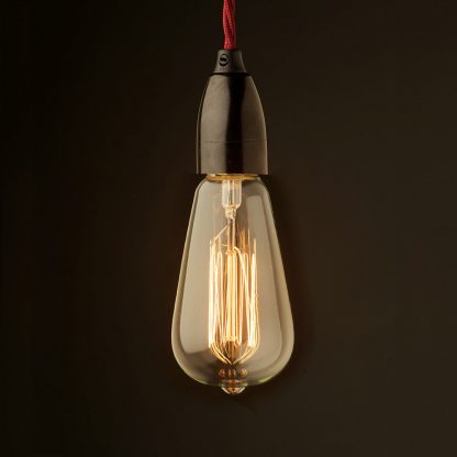 Edison style light bulb Contemporary Bakelite fitting ST64 Vintage globe