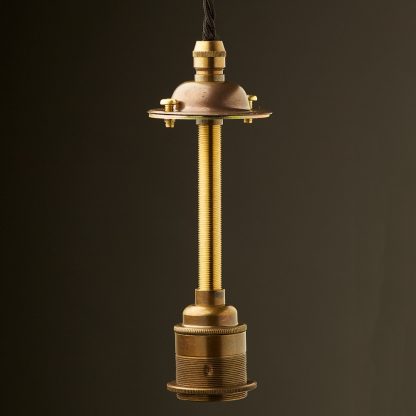 Factory shade E27 lamp holder kit antique brass