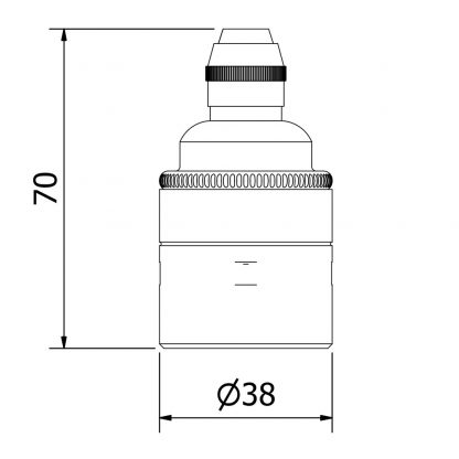 Brass Pendant Lamp holder Edison E27 smooth fitting dimensions